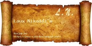 Laux Nikodém névjegykártya